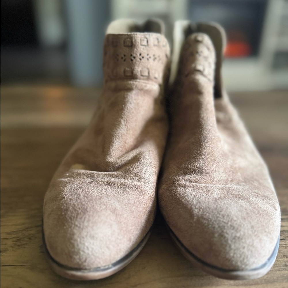 Suede Ankle Boots in Tan